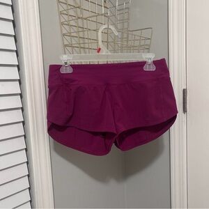 Lululemon Athletica Magenta Athletic Shorts